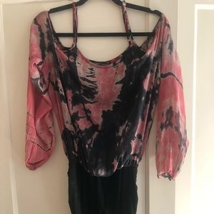 Gypsy brand dress long sleeve tie dye
